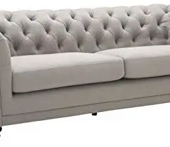 Amazon Brand Stone Beam Bradbury Chesterfield Classic Sofa 929W Slate 0