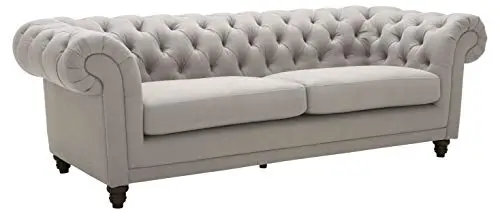 Amazon Brand – Stone & Beam Bradbury Chesterfield Classic Sofa, 92.9″W, Slate