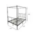 Beautiplove-Full-Size-Metal-Four-Post-Canopy-Bed-Frame-with-Headboard-and-FootboardHeavy-Duty-Platform-Mattress-FoundationBlack-0-1