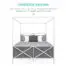 Best-Choice-Products-4-Post-Queen-Size-Modern-Metal-Canopy-Bed-wMattress-Support-Built-in-Headboard-Footboard-Classic-Customizable-Design-White-0-0