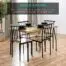 Best-Choice-Products-5-Piece-Metal-and-Wood-Indoor-Modern-Rectangular-Dining-Table-Furniture-Set-for-Kitchen-Dining-Room-Dinette-Breakfast-Nook-w-4-Chairs-Brown-0-4