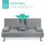 Best-Choice-Products-Linen-Upholstered-Modern-Convertible-Folding-Futon-Sofa-Bed-for-Compact-Living-Space-Apartment-Dorm-Bonus-Room-wRemovable-Armrests-Metal-Legs-2-Cupholders-Gray-0-1