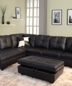 Beverly Fine Funiture Sectional Sofa Set 91A Black 0