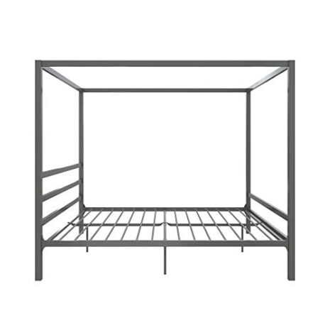DHP-Modern-Canopy-Bed-with-Built-in-Headboard-King-Size-Gray-0-2