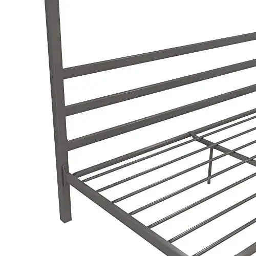 Dhp Modern Canopy Bed With Built In Headboard King Size Gray 0 3