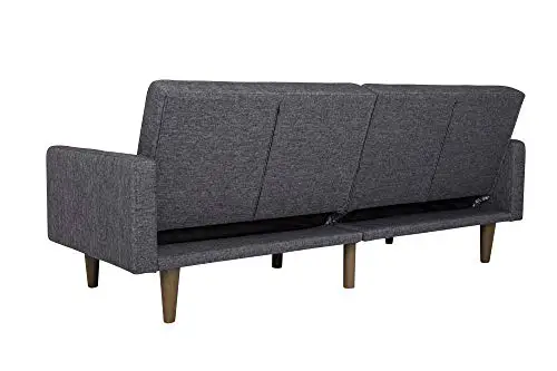DHP-Paxson-Convertible-Futon-Couch-Bed-with-Linen-Upholstery-and-Wood-Legs-Grey-0-2