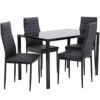 Dining Table Set Dining Room Table Set Dinner Table Dinette Sets For Small Spaces Dinning Table With Chairs Set Of 4 Kitchen Dining Table Set For Breakroom Home Furniture Rectangular Modern Leisure 0