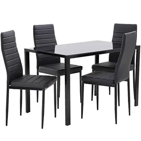 Dining-Table-Set-Dining-Room-Table-Set-Dinner-Table-Dinette-Sets-for-Small-Spaces-Dinning-Table-with-Chairs-Set-of-4-Kitchen-Dining-Table-Set-for-Breakroom-Home-Furniture-Rectangular-Modern-Leisure-0