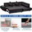 FDW-Sofa-Sectional-Sofa-Bed-futon-Sofa-Bed-Sofa-for-Living-Room-Couches-and-Sofas-Sleeper-Sofa-PU-Leather-Sofa-Set-Corner-Modern-Queen-2-Piece-Contemporary-UpholsteredBlack-0-1
