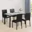Faux-Marble-Dining-Set-for-Small-Spaces-Kitchen-4-Table-with-Chairs-Home-Furniture-Black-0-2