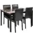 Faux-Marble-Dining-Set-for-Small-Spaces-Kitchen-4-Table-with-Chairs-Home-Furniture-Black-0