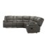 HOMMOO-Recliner-Sofa-Set-PU-Leather-Sofa-and-Couch-Corner-Sectional-Sofa-with-Cup-Holder-Manual-Reclining-Chair-Power-Motion-Sofa-for-Living-Room-PU-Grey-0-2