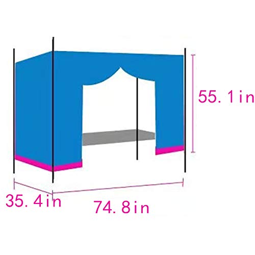 Kennedy Bottom Bunk Bed Canopy Mosquito Net Students Dormitory Single Bed Blackout Drapery 2 In 1 Stylecolor 1 0 3