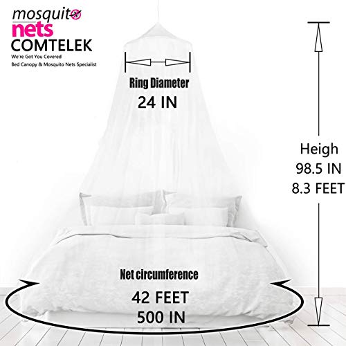Mosquito Net For Bed Bed Canopy With 100 Led String Lights Ultra Large Hanging Queen Canopy Bed Curtain Netting For Baby Kids Girls Or Adults 1 Entryfor Single To King Size Beds Camping 0 3