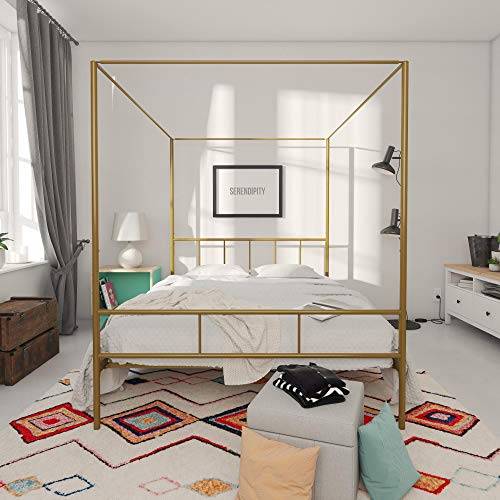 Novogratz Marion Canopy Bed Frame Gold Full 0 0