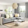 Pukami Convertible Sectional Tiny Sofa Couch For Living Room Reversible Chaise With Modern Linen Fabric L Shaped 3 Seat Sofa Couch With Ottoman For Small Space Apartmentdormjuvenile Light Gray 0