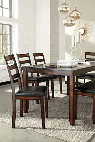 Signature Design By Ashley Coviar Dining Room Table And Chairs With Bench Set Of 6 0 2