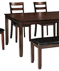 Signature Design By Ashley Coviar Dining Room Table And Chairs With Bench Set Of 6 0