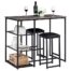 VECELO-3-Piece-Dining-Set-Counter-Height-Kitchen-Table-with-2-PU-Padded-Chairs-Space-Saving-Storage-Shelves-Black-0