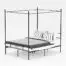 WeeHom-Metal-Framed-Canopy-Four-Poster-Platform-Bed-Frame-with-Bed-Storage-Platform-Bed-No-Box-Spring-Needed-Black-Full-0-1