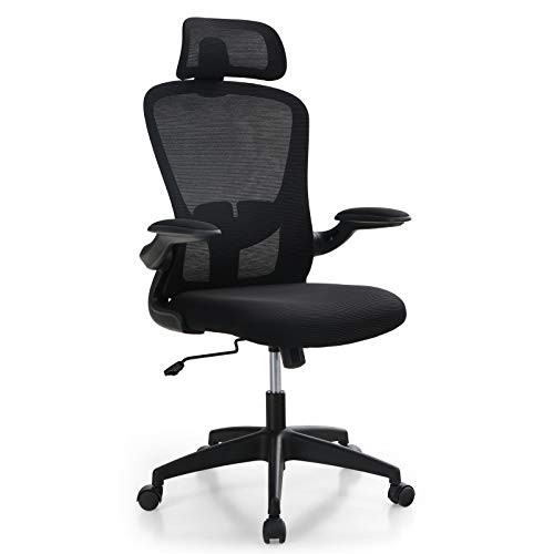 ALPHA HOME Ergonomic Office Chair Mid Back Computer Desk Chair Adjustable Mesh Chair with Lumbar Support & Headrest…
