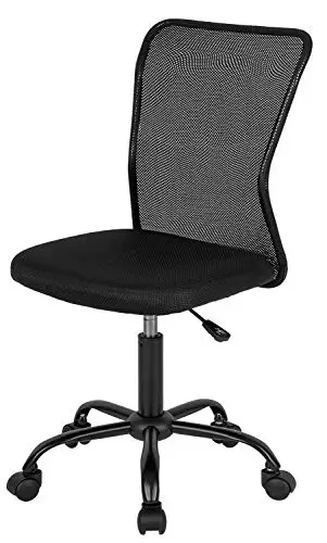 Home Office Chair Mid Back Mesh Desk Chair Armless Computer Chair Ergonomic Task Rolling Swivel Chair Back Support…