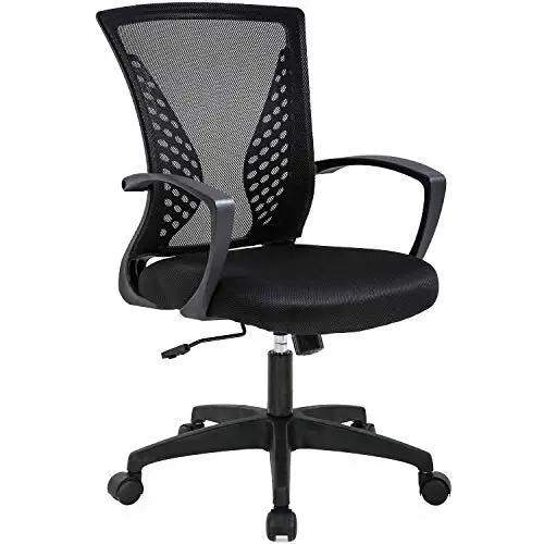 Office Chair Ergonomic Desk Chair Mesh Computer Chair with Lumbar Support Armrest Mid Back Rolling Swivel Adjustable…
