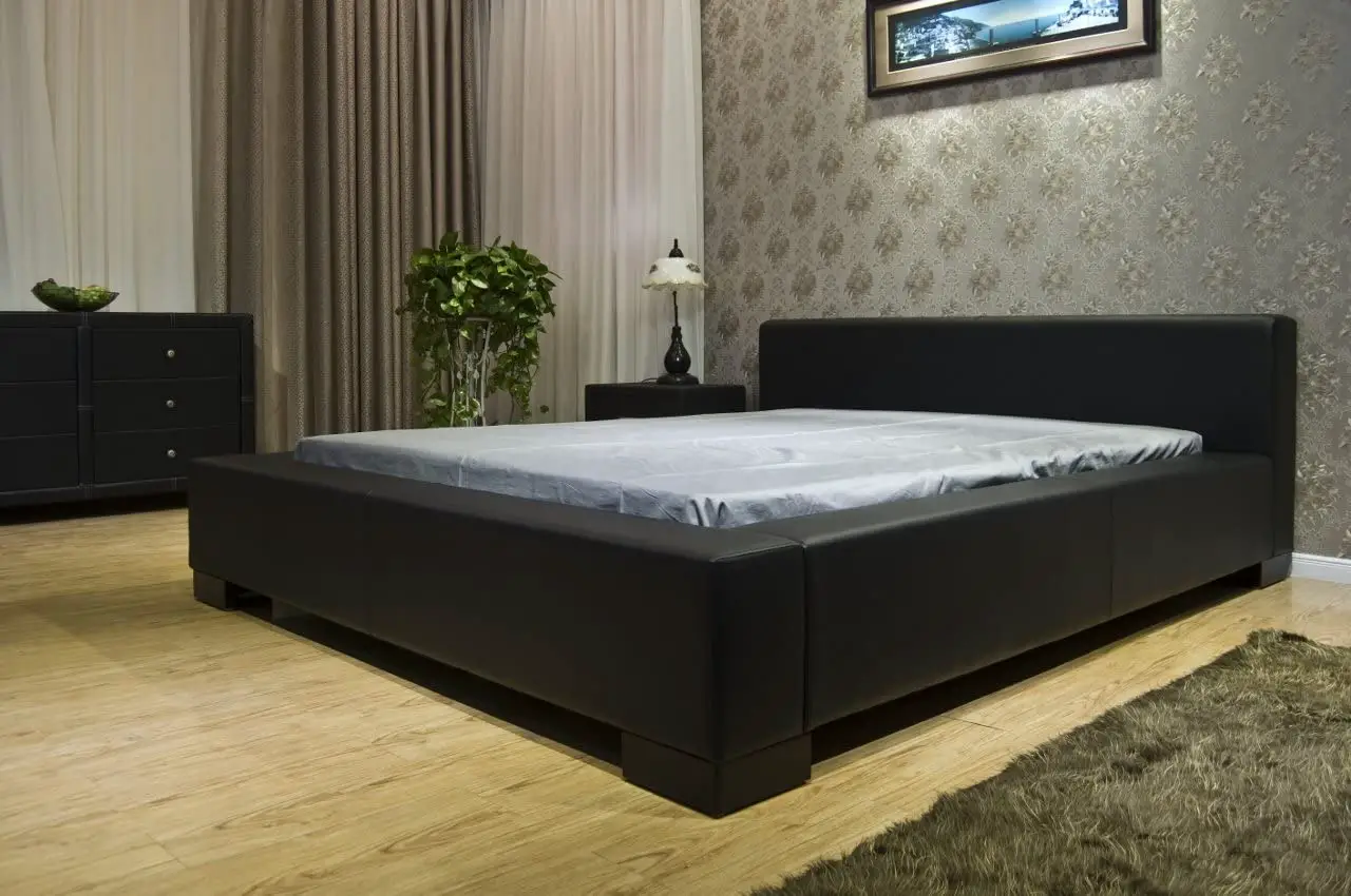 Greatime Classic Symmetrical Bed, King Size Bed Frame,