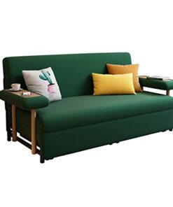 2 In 1 Folding Sofa Couch Bedloveseat Sleeper Sofa Convertible Bedpull Out Futon Couchfabric Padded Sofabed 3 Inclining Positions Sofa Settee With Armrestssofa Furniture Living Roomgreen196M 0