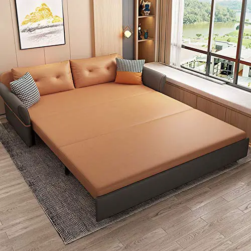 Luxury Sofa Bed Loveseat Sleeper Pull Out Futon Couchmultifunctional Solid Wood Folding Sofa Furniture With Storageergonomic Design Seat Cushion For Living Room Apartment18M 0 5
