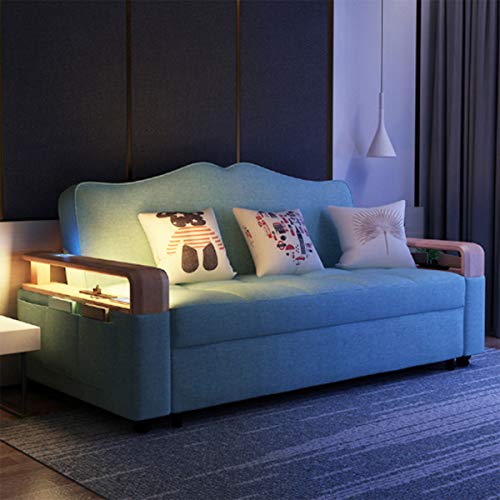 New Foldable Futon Couchconvertible Sleeper Sofa Bed With Induction Night Lightmultifunctional Storage Loveseat Pull Out Sofa For Living Room Apartment Small Space Furniturewashable185M 0