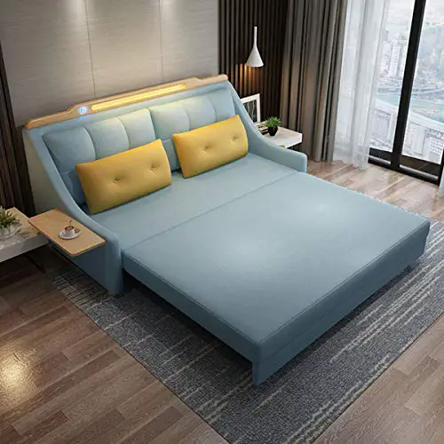 New Upgrade Convertible Sleeper Sofa Bedliving Room With Night Light And Coffee Table Loveseat Fold Out Storage Sofa Bedeuropean Futon Couch Furniture For Apartment And Small Spacewashable15M 0 5
