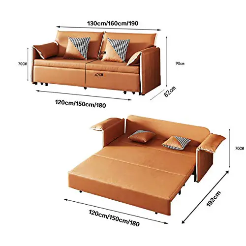 Snd A Convertible Sleeper Sofa Bed Loveseat Fold Out Bedmodern Fabric Sofa Bed Couch With Armrest Fold Up Down Foam Couch Guest Bed For Living Room Apartment And Small Space18M 0 1