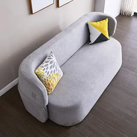 SND-A-Creative-Folding-Lazy-SofaModern-Living-Room-FurnitureMultifunction-Fabric-Futon-Couches-Loveseat-Sleeper-Pull-Out-Couch-Sofa-Convertible-Bed-Comfortable-CushionWashable-0-2