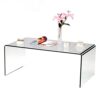 Glass Coffee Table Modern Tempered Clear Coffee Tables Decor For Living Room Easy To Clean And Safe Rounded Edges Medium 393 X 196 X 1378 0