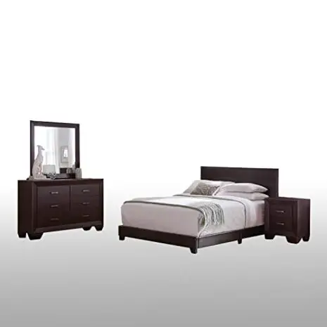 Simple-Relax-4-Piece-Cal-King-Size-Bedroom-Set-Brown-and-Dark-Cocoa-0-0