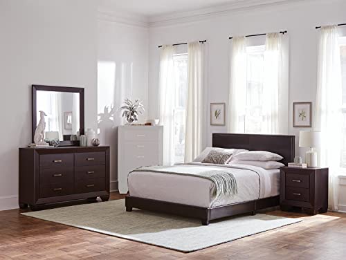 Simple Relax 4 Piece Cal King Size Bedroom Set Brown And Dark Cocoa 0 1