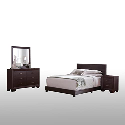 Simple Relax 4 Piece King Size Bedroom Set Brown And Dark Cocoa 0