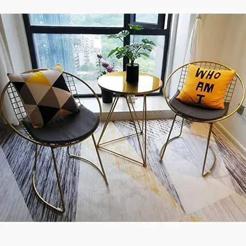 Xhe Dining Chairs Nordic Table And Chair Combination Single Chair Modern Minimalist Creative Leisure Small Round Table Fashion Ins Kitchen Chairs Color Ivory 0 5