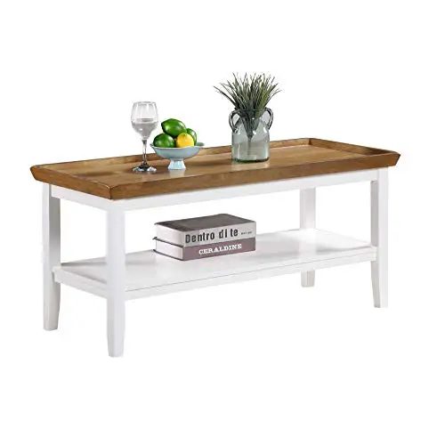 Convenience Concepts Ledgewood Coffee Table Driftwoodwhite 0 0