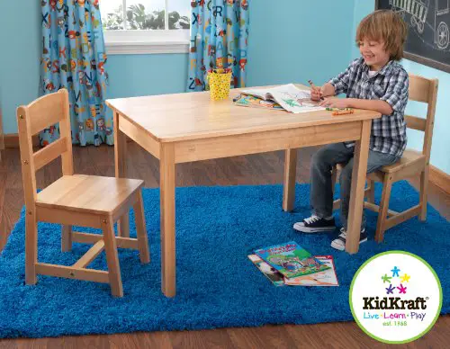 Kidkraft Wooden Rectangular Table 2 Chair Set For Kids Natural Gift For Ages 5 8 0 0
