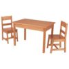 Kidkraft Wooden Rectangular Table 2 Chair Set For Kids Natural Gift For Ages 5 8 0
