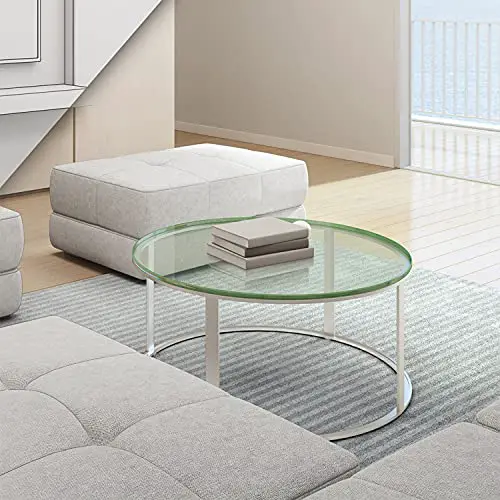 Round Glass Table Top 25 Inches Custom Annealed Clear Tempered 14 Thick Glass With Flat Polished Edge For Dining Table Coffee Table Home Office Use By Troysys 0 1