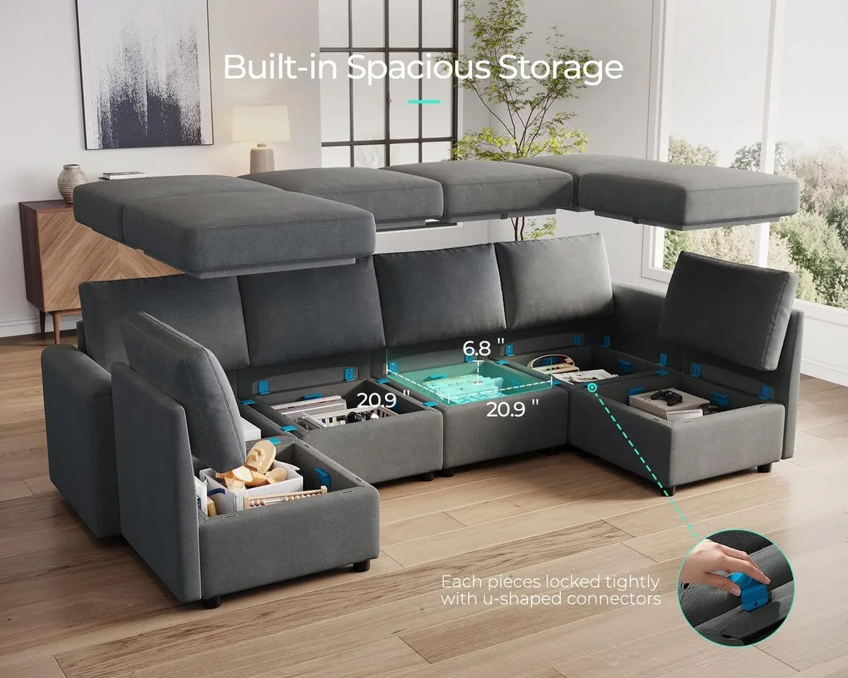 Sectional Couch U Shaped Sofa